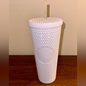 Starbucks White Ribbed Tumbler
